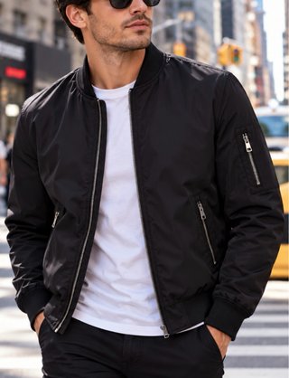 Chaqueta Bomber Calvin Klein Hombre Negra P