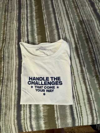 Camiseta Pull&Bear Blanca XL Handle the Challenges