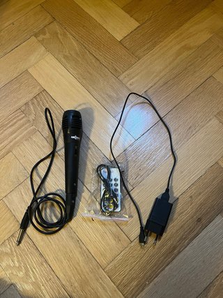 Altavoz GO ROCK Negro/Plateado con Micrófono