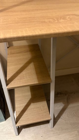 Escritorio madera y metal 100 cm largo 50 cn ancho