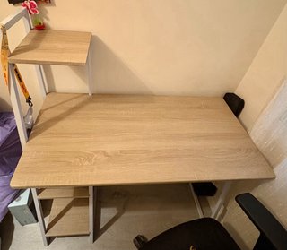 Escritorio madera y metal 100 cm largo 50 cn ancho