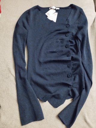 Camiseta de manga larga Zara Azul