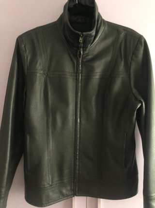 Chaqueta de Piel Negra . Talla 42/44