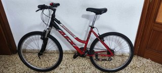 Bicicleta de Montaña Roja y Negra