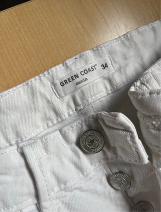 Pantalón vaquero campana blanco