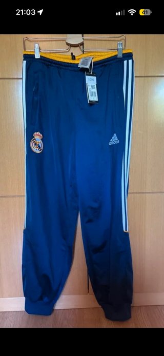 Pantalón Adidas Real Madrid Azul/Amarillo