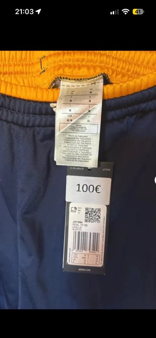 Pantalón Adidas Real Madrid Azul/Amarillo