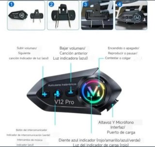 Intercomunicador Moto V12 Pro IP56, 3 unidades!