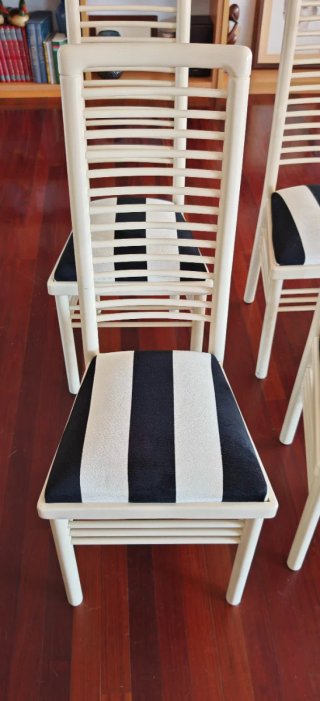 Set de 8 Sillas de Comedor Blancas