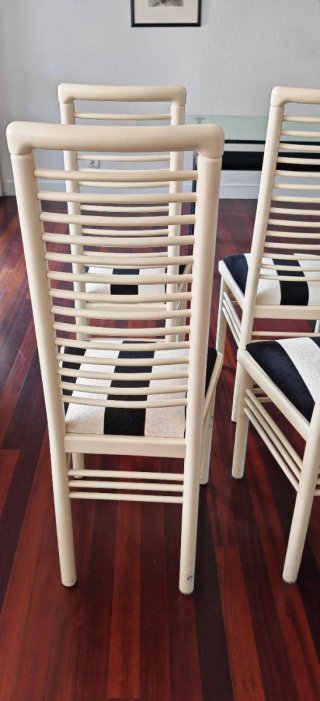 Set de 8 Sillas de Comedor Blancas