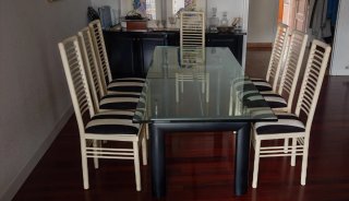 Set de 8 Sillas de Comedor Blancas