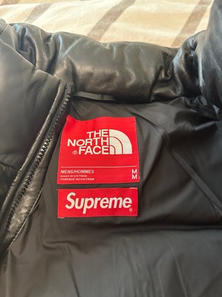 Supreme The North Face Nuptse Leather Jacket FW17