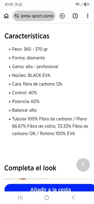 Pala de pádel Joma HyperPro HRD