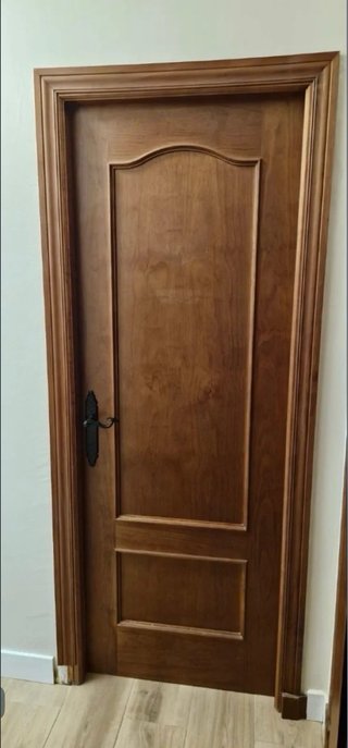 Puertas madera maciza rústica con cristal