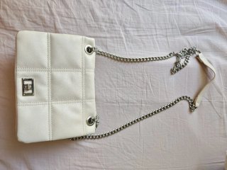 Bolso de hombro Beige blanco acolchado