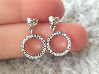 Pendientes corazón plata de ley