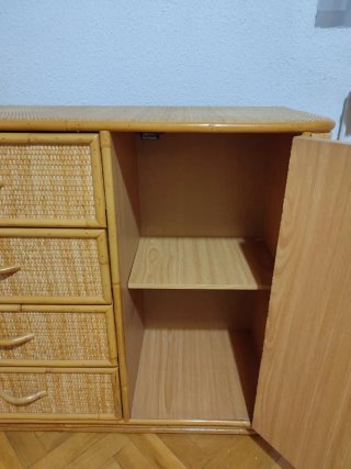 Muebles dormitorio bambú y mimbre