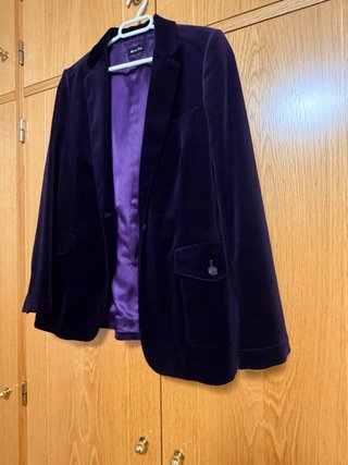 Americana terciopelo Massimo Dutti morada