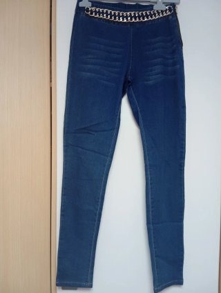 Pantalón Vaquero Tipo Leggings Azul