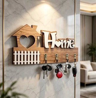 Colgador de llaves Home madera y metal