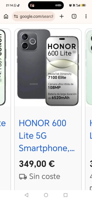 Honor 600 Lite 5G