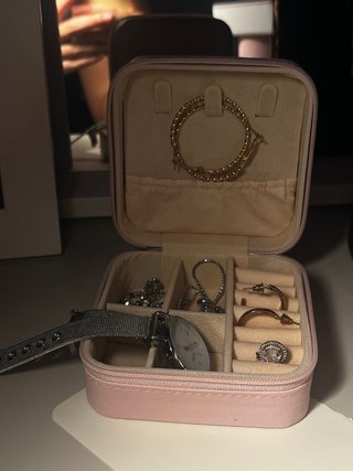 Caja Joyero Compacta Rosa
