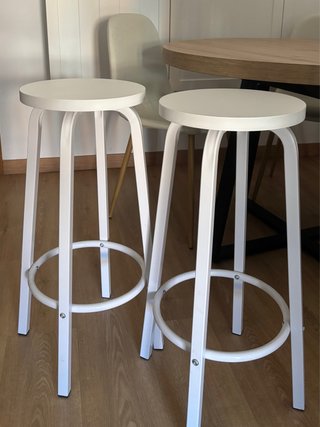 2 Taburetes de Cocina Blancos