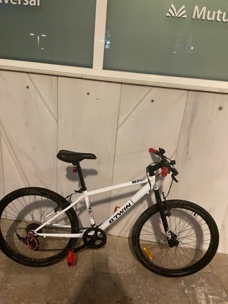 Bicicleta Rockrider 300 Blanca