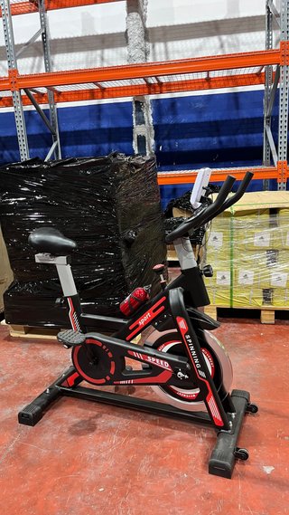 Bicicleta de Spinning Roja y Negra