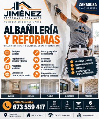 Albañilería y reformas – Trabajos profesionales