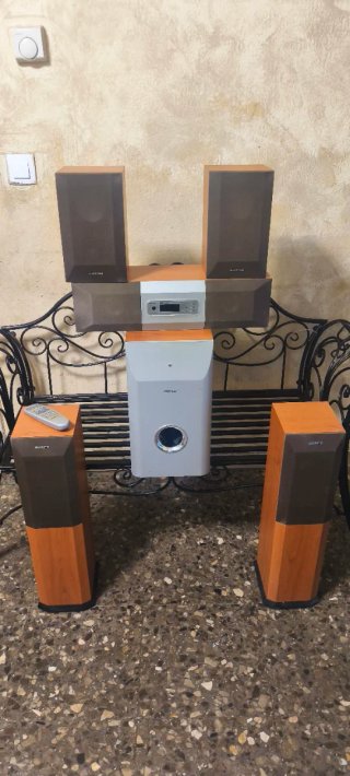 Sistema de Sonido 5.1 con todos cables oxigeno