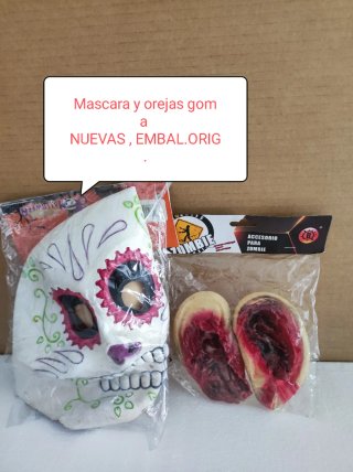 Máscara y Orejas de Goma para Disfraz