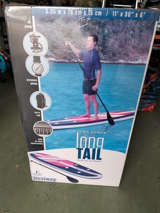 Bestway 65076 Tabla Paddle Surf Hinchable Hydro-Force Long Tail 335x76x15 cm con Remo