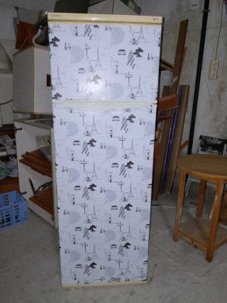 Nevera Indesit con diseño estampado