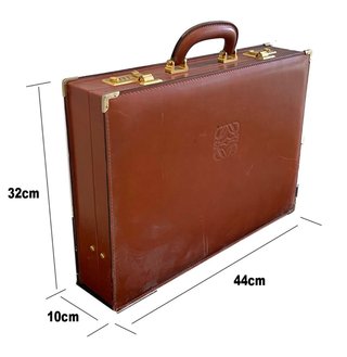 Maletín Loewe de Piel Marrón Vintage