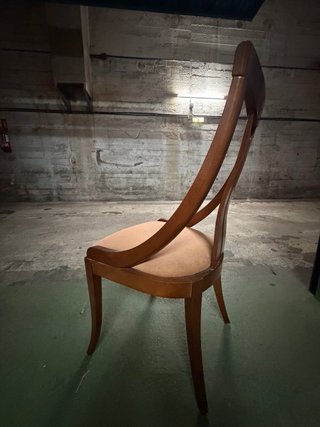 6 Sillas Comedor Madera Tapizado Naranja