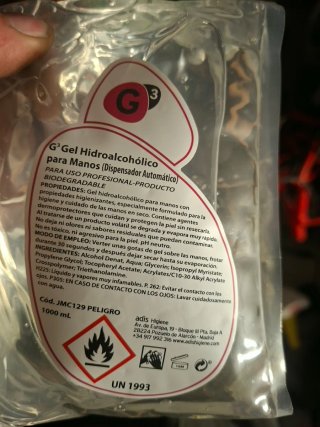 6 Recargas de Gel Hidroalcohólico 1 Litro