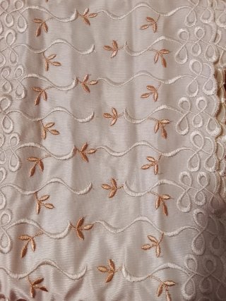 Tira bordada beige y dorada 4 metros de 7 cm
