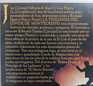 La Venganza del Conde de Montecristo DVD