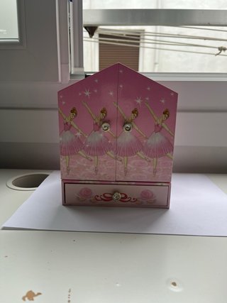 Joyero Bailarinas Rosa y Plata