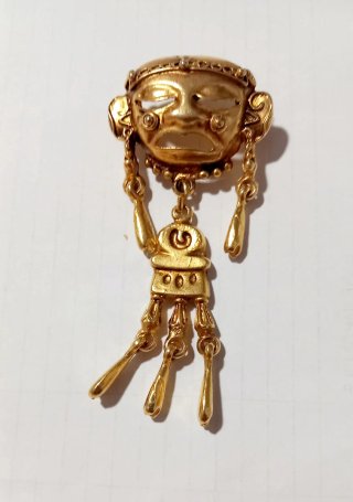 Broche estilo Inca oro