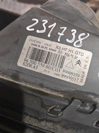 Faro citroen 231738 9650055980 c5 1.6 hdi mt (109