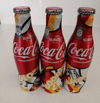 3 bottiglie Coca-Cola Edizione Euro 2012
