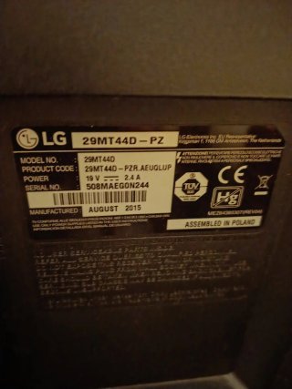 Televisión LG 44 Negra