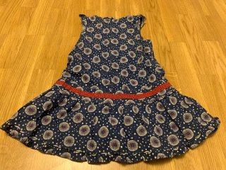 Vestido Infantil Azul Estampado