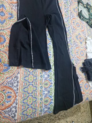 Pantalones de Campana Negros