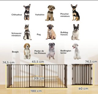 Barrera de Seguridad para Mascotas 5 Paneles