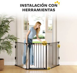 Barrera de Seguridad para Mascotas 5 Paneles