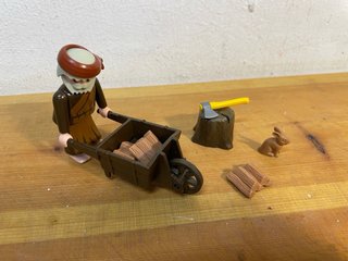 Playmobil Belén Aldeano con Carro y Leña
