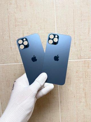 Tapa Cristal Trasero IPhone 12 Pro Azul